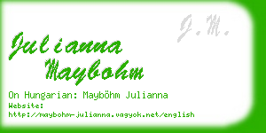 julianna maybohm business card